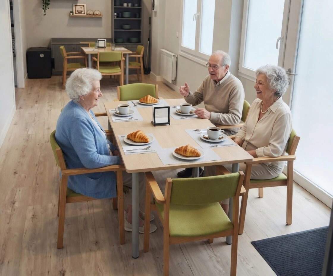 Desayuno equilibrado servido a personas mayores en el Centro de Día Basurto